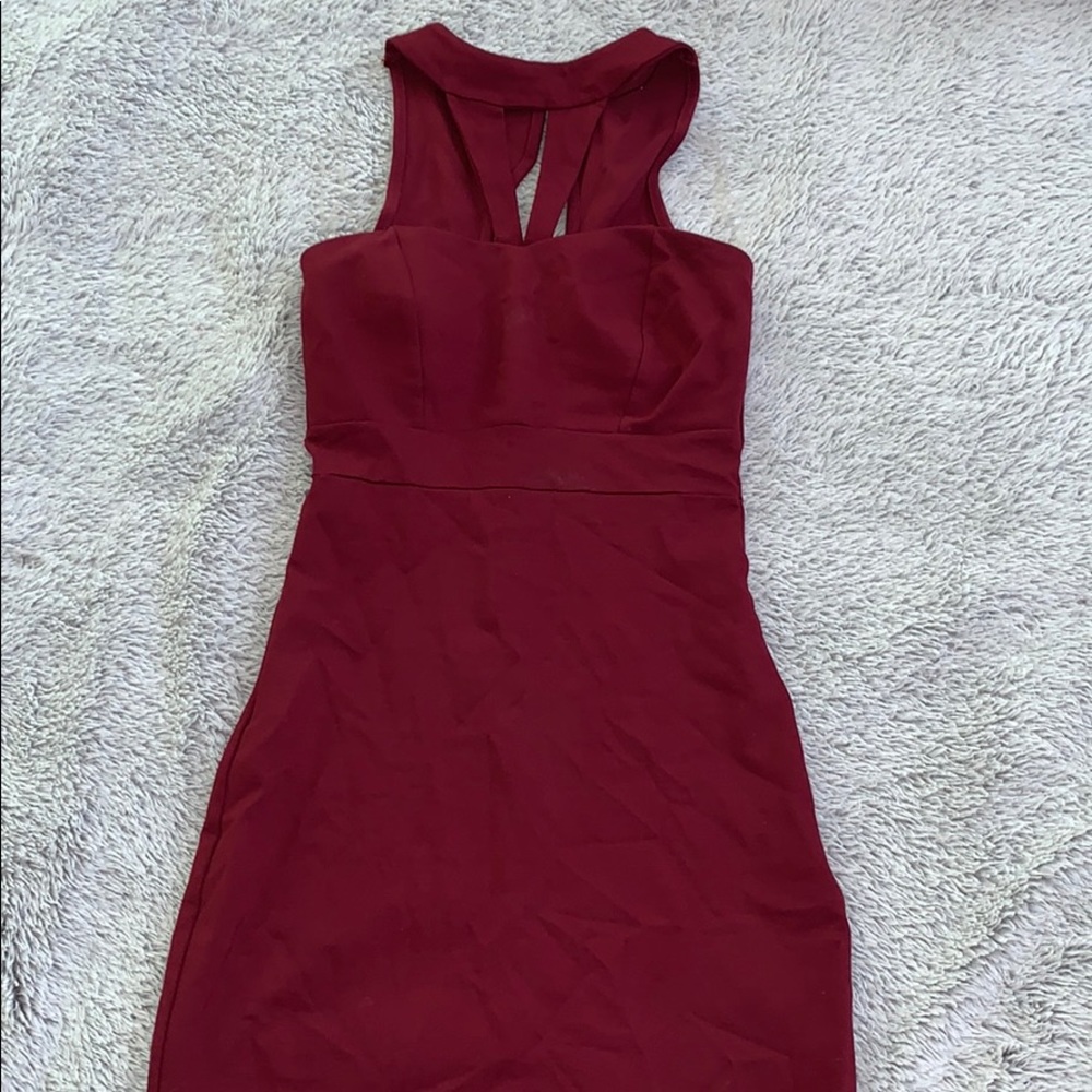 Burgundy dress